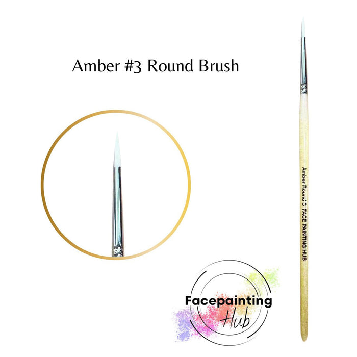 Amber Round Brush #3 - Face Painting Hub