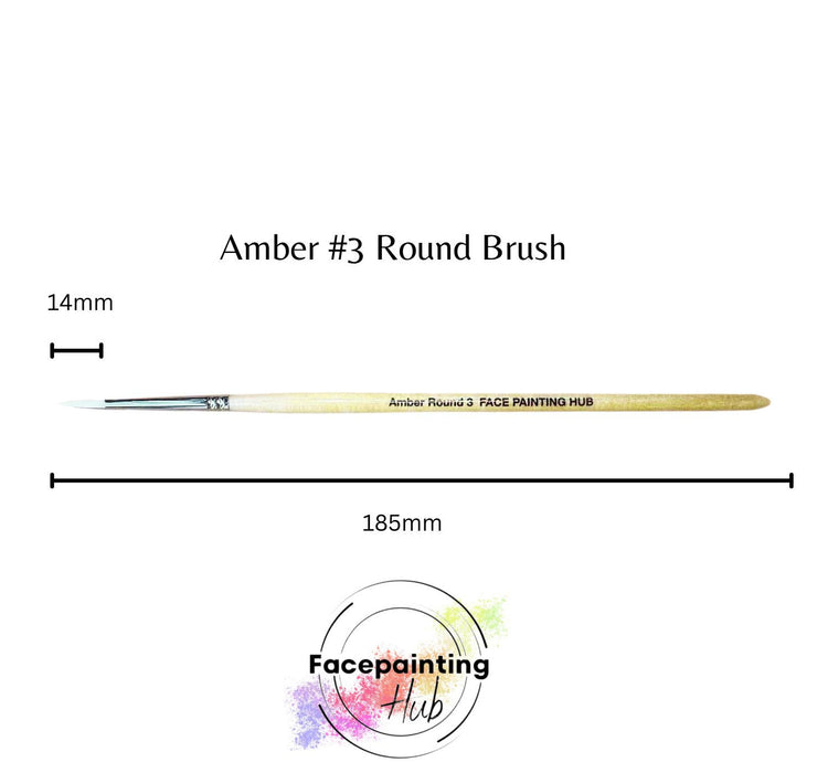 Amber Round Brush #3 - Face Painting Hub