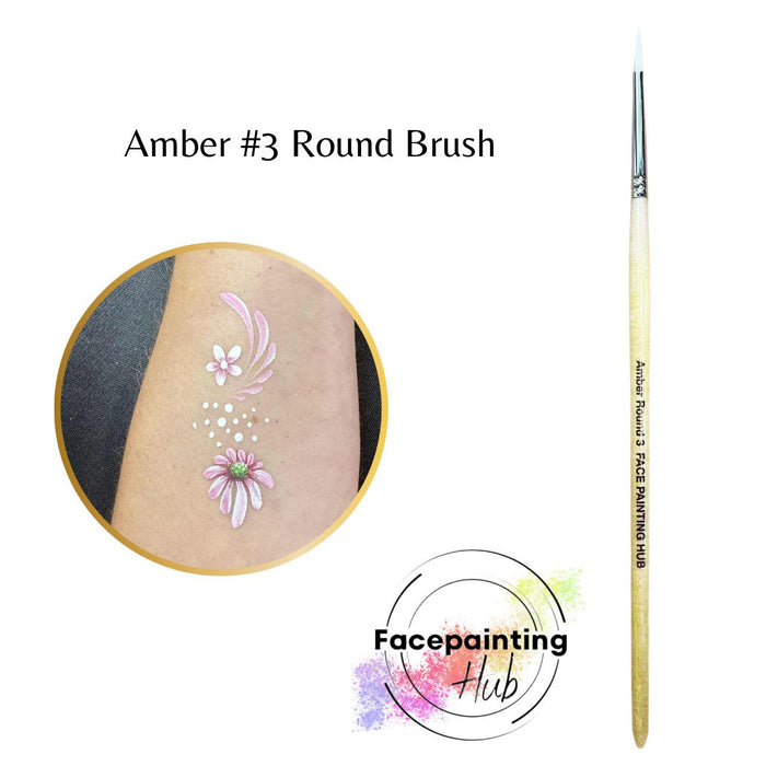 Amber Round Brush #3 - Face Painting Hub