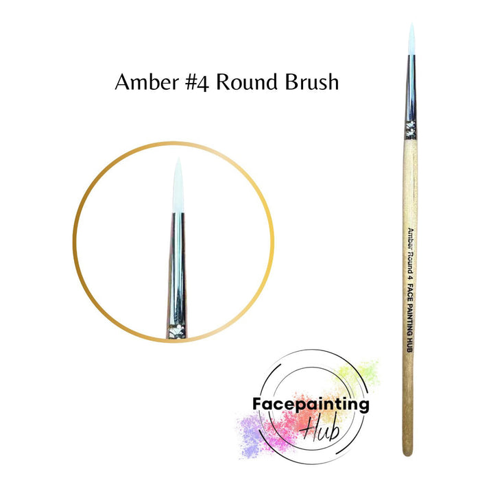 Amber Round Brush #4 - Face Painting Hub