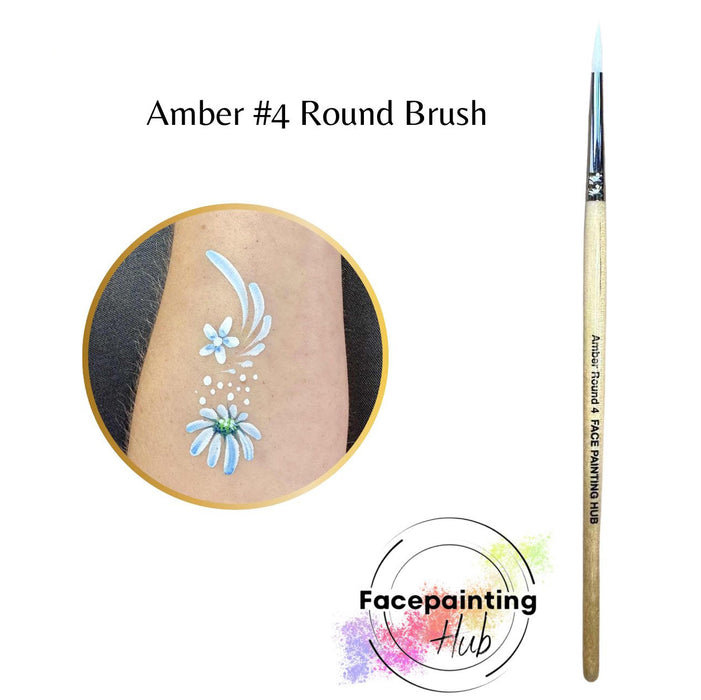 Amber Round Brush #4 - Face Painting Hub