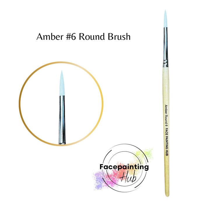 Amber Round Brush #6 - Face Painting Hub