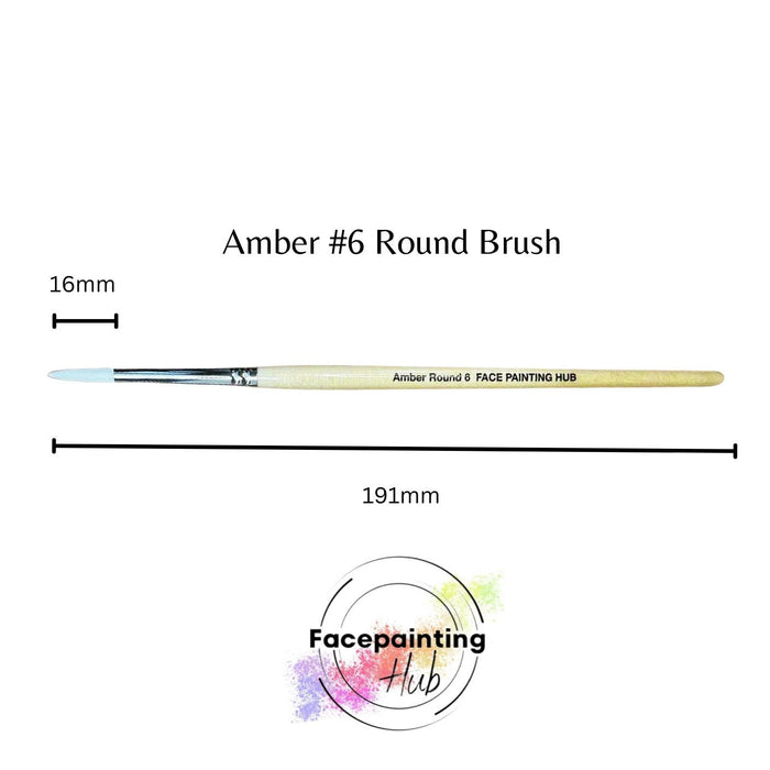 Amber Round Brush #6 - Face Painting Hub