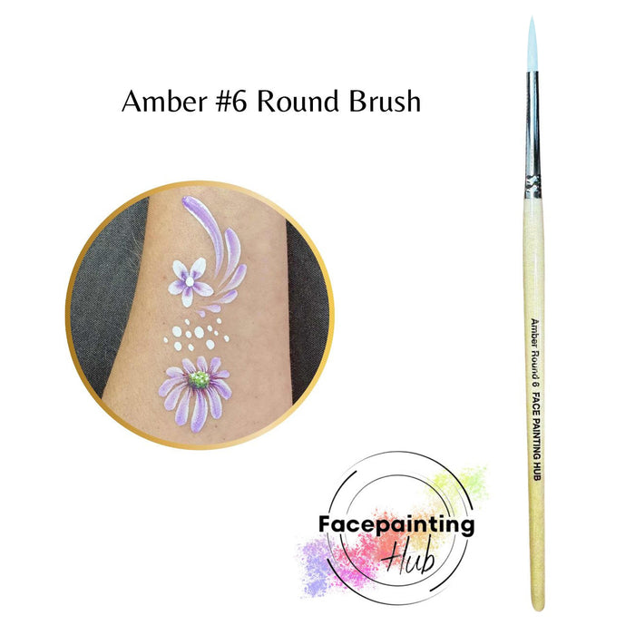 Amber Round Brush #6 - Face Painting Hub