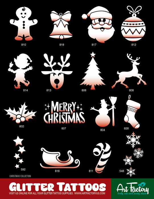 CHRISTMAS CHEER - 80 Stencils + Display