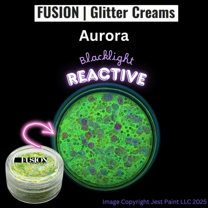 Fusion Body Art | Glitter Creams - Aurora 10ml (UV Reactive)