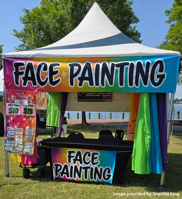 Face Painting Banner 2x10ft Festival Tents