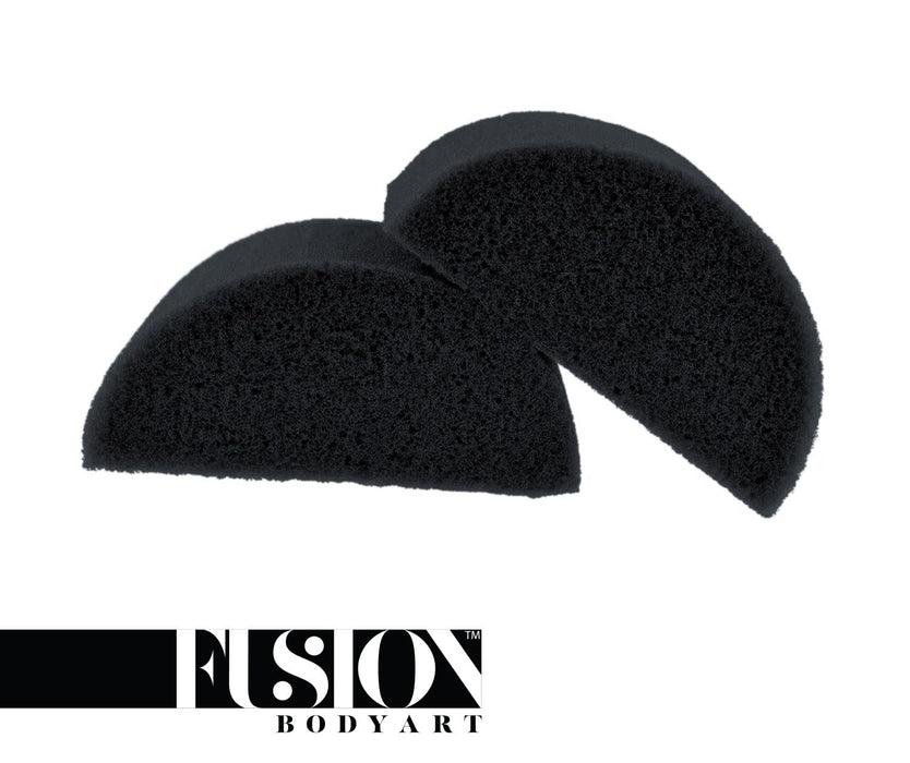 Fusion - Black Half Moons Sponges -2 pieces