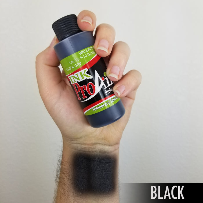 Black ProAiir INK Alcohol Based Airbrush Body Paint  2oz
