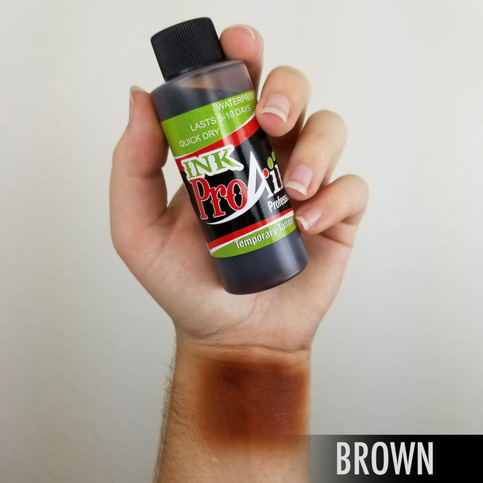 Brown ProAiir INK Alcohol Based Airbrush Body Paint  2oz