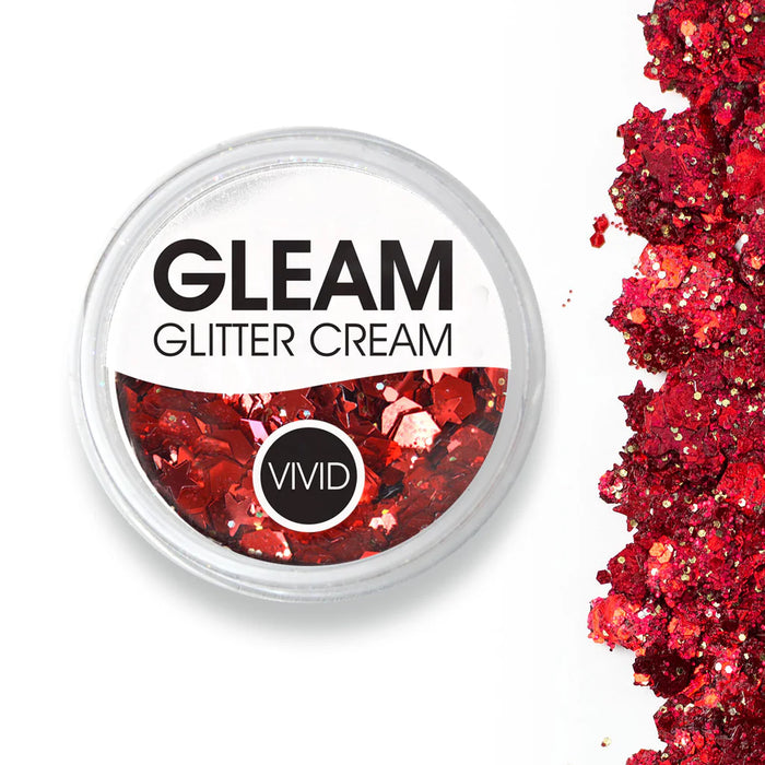 Vivid Gleam Glitter Cream - Cardinal 30gr