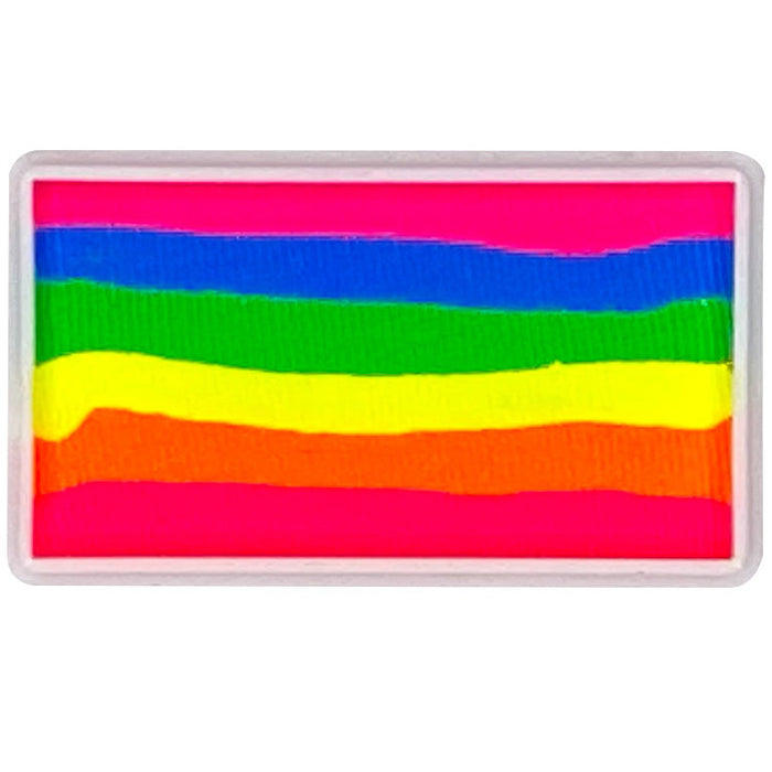 Color Splash UV reactive face paint rainbow