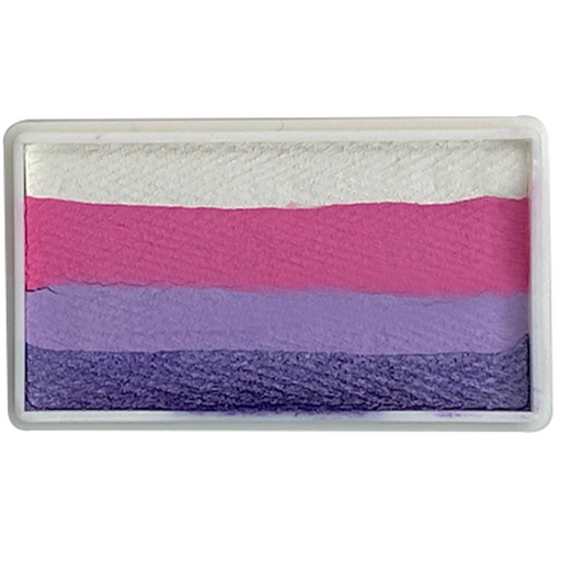 Cotton Candy purple and Pink face paint one stroke by. DFX