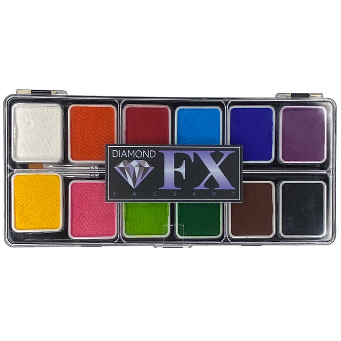Diamond FX Face Paint Palette- 12 Color Essential Palette