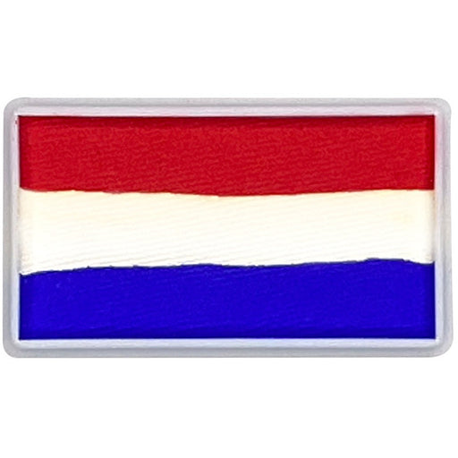 Red white and blue one stroke split cake 