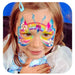 Easy Rainbow single onestroke face paint cake, Face Painting Hub