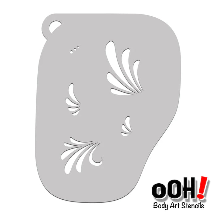 F05 Teardrop Marks Ooh! Face Painting Stencil