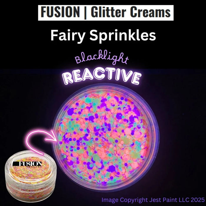 Fusion Body Art | Glitter Creams - Fairy Sprinkles 10ml (UV Reactive)