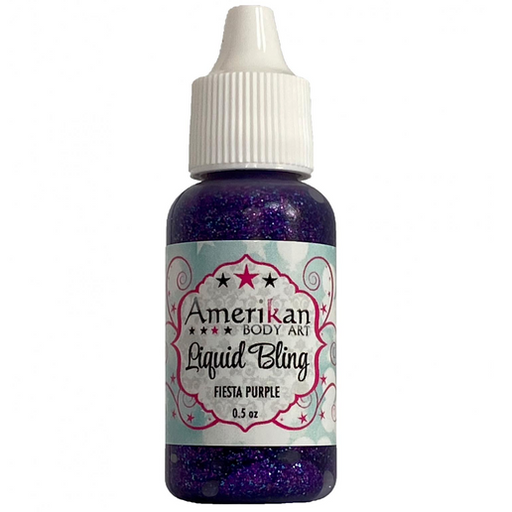 Fiesta purple liquid bling in a bottle with half oz gel