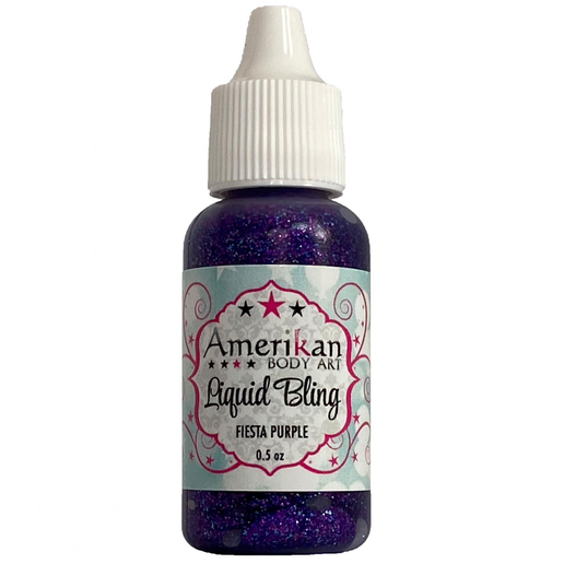 Fiesta purple liquid bling in a bottle with half oz gel