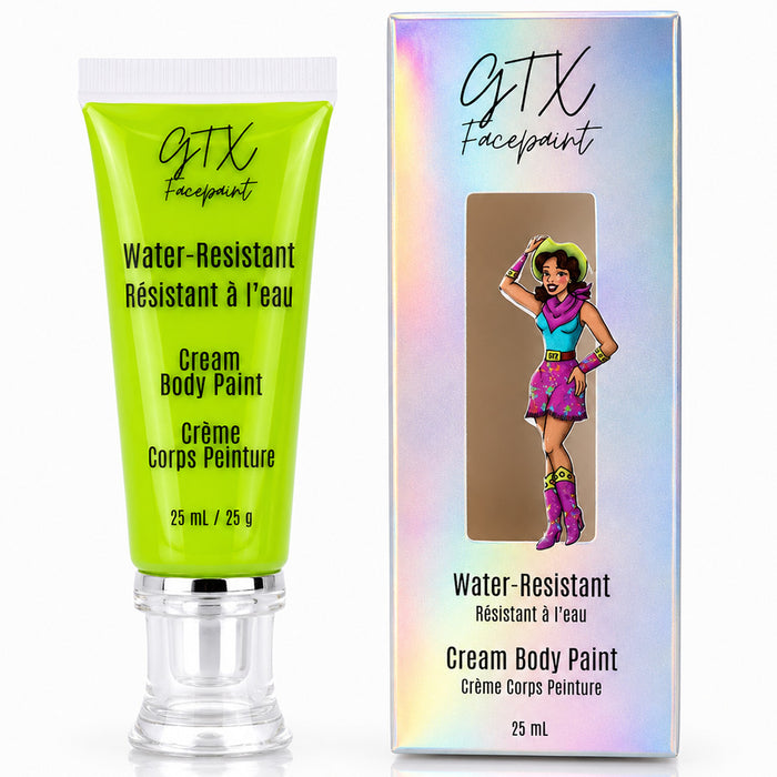 GTX Water-Resistant Cream Body Paint - Firefly Green - Neon 25ml
