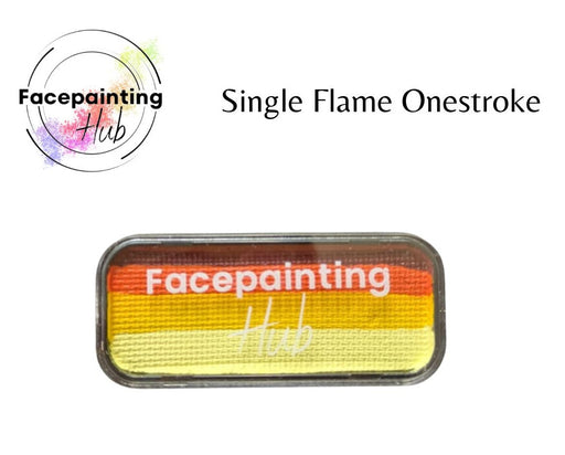 Fire color one stroke by face painting hub