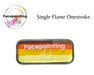 Fire color one stroke by face painting hub
