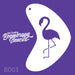 Flamingo face paint stencil on Boomerang 