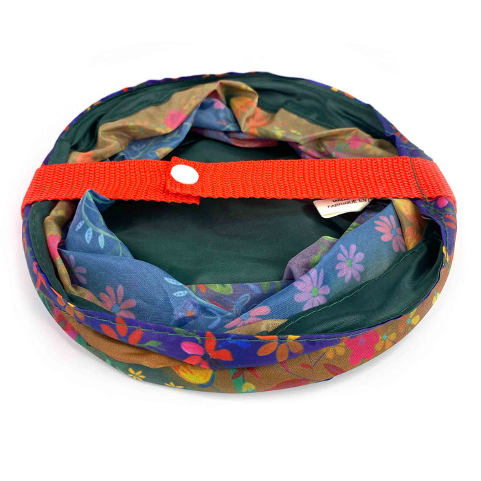 Pop-up Bin - Floral Border - Red Strap