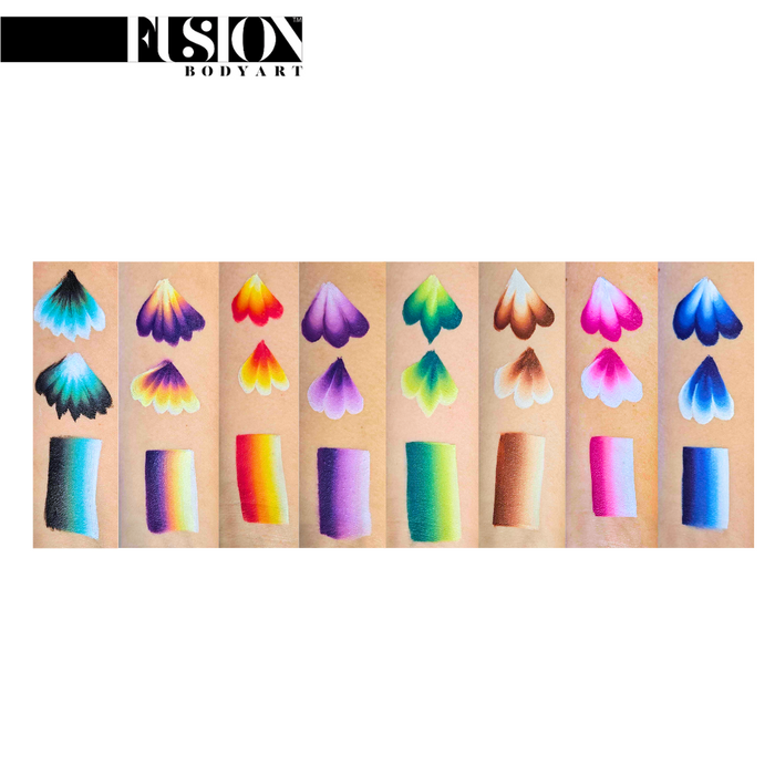 Fusion Body Art - Face Painting Palette | Thin Strokes - RAINBOW RUSH