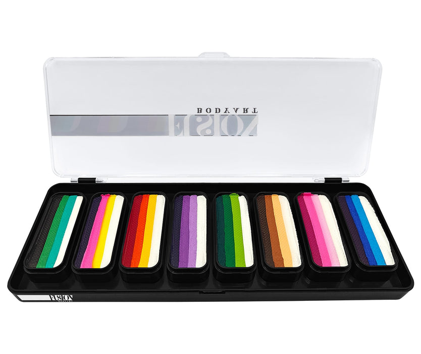 Fusion Body Art - Face Painting Palette | Thin Strokes - RAINBOW RUSH