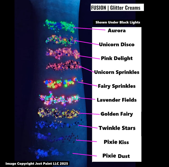 Fusion Body Art | Glitter Creams - Fairy Sprinkles 10ml (UV Reactive)