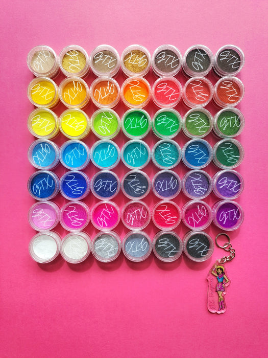 GTX face paint jars samples all colors