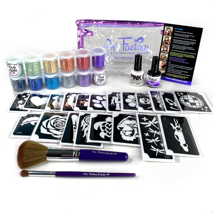 Pro Glitter Tattoo Kit — 100 Tattoos by the Art Factory