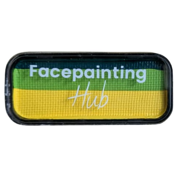 Go-To Green onestroke face paint pan with lid