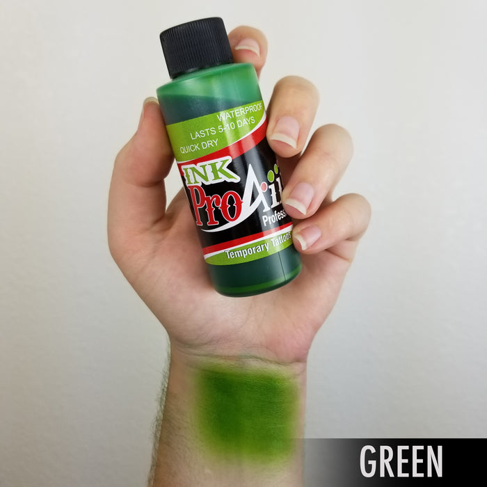 Green ProAiir INK Alcohol Based Airbrush Body Paint  2oz