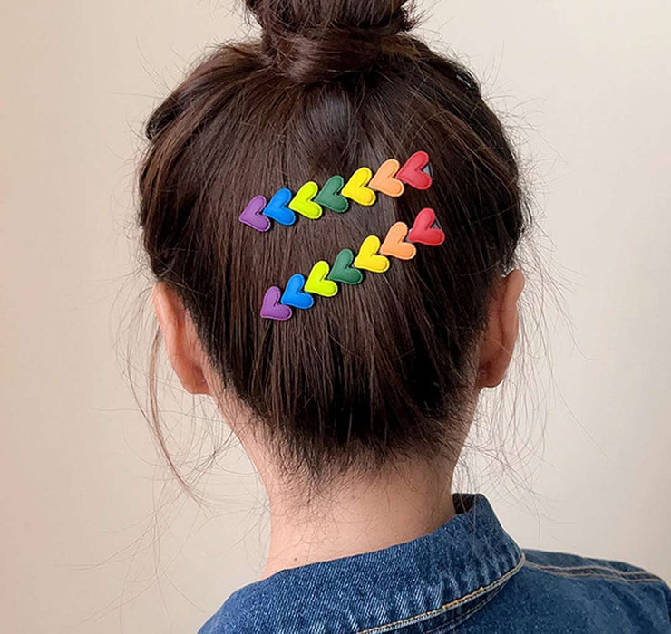 Rainbow Heart Hair Clip