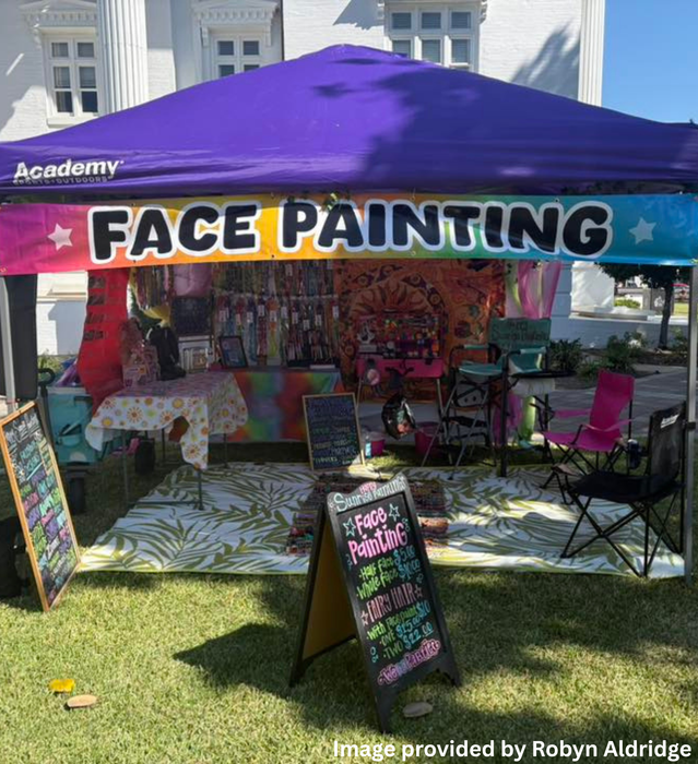 Face Painting Banner 1x10ft Festival Tents