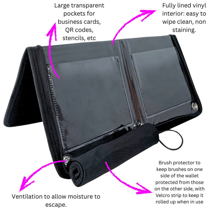 Jest Paint | Ultimate Face Painting Brush Wallet - All Black Version