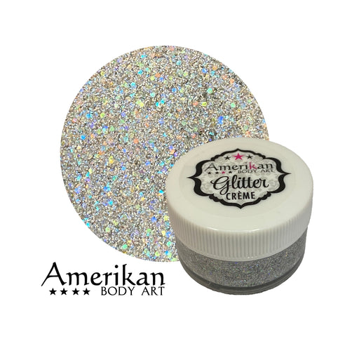 Luna silver Glitter cream jar