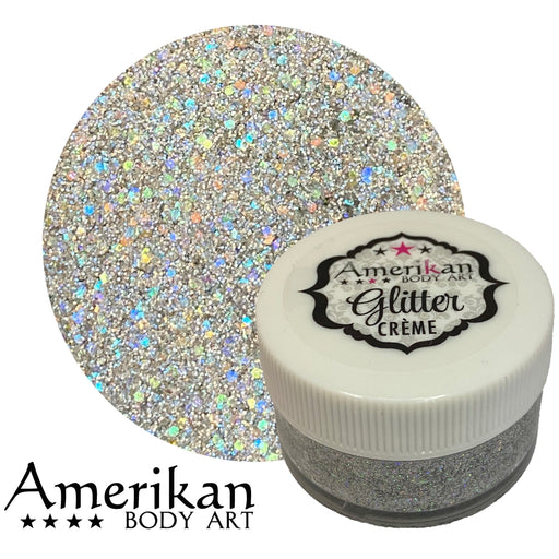 Luna silver Glitter cream jar