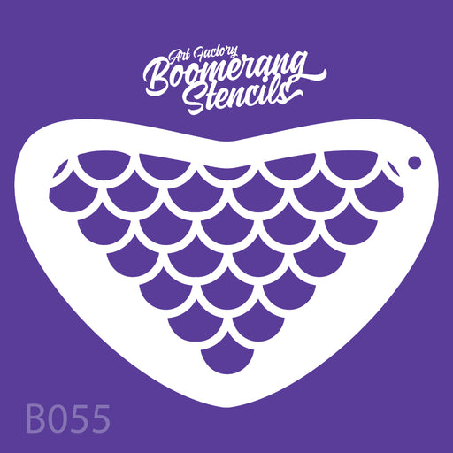 Large fish scale stencil 