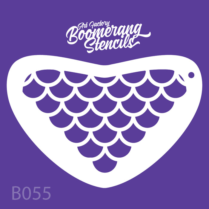 Large fish scale stencil 