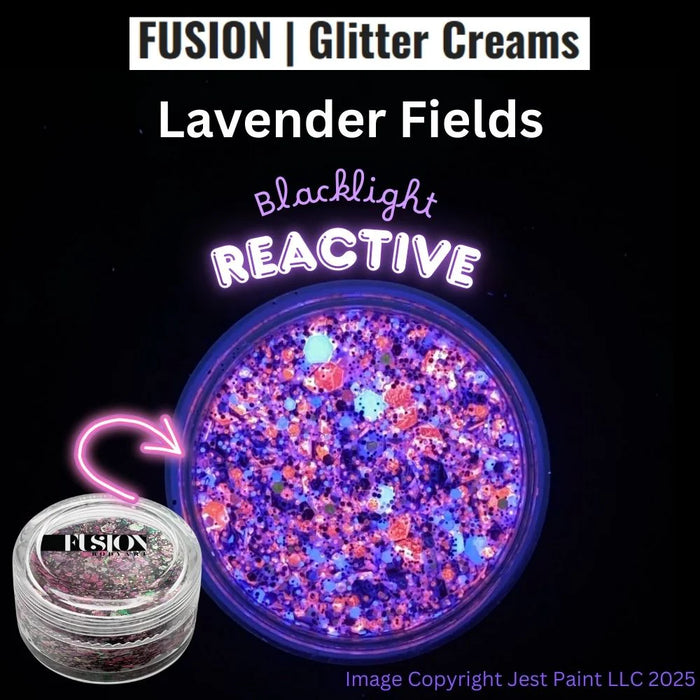 Fusion Body Art | Glitter Creams - Lavender Fields 10ml (UV Reactive & Color Shifting)