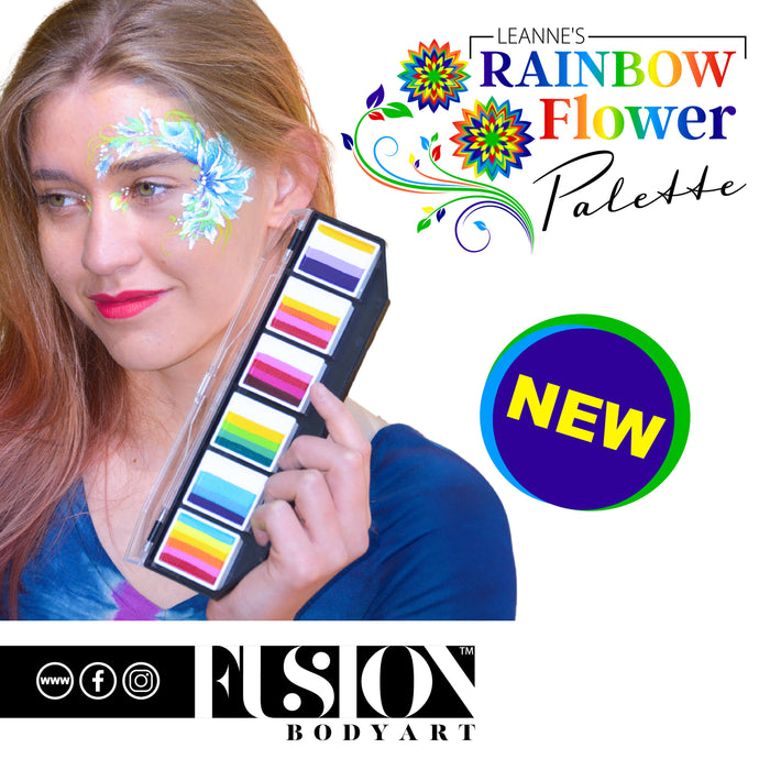 Fusion Body Art - Face Painting Palette - Leannes Rainbow Flower