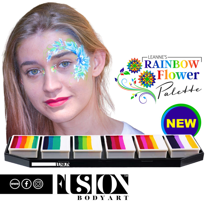 Fusion Body Art - Face Painting Palette - Leannes Rainbow Flower