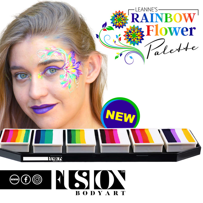 Fusion Body Art - Face Painting Palette - Leannes Rainbow Flower