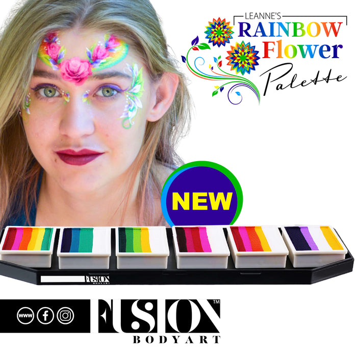 Fusion Body Art - Face Painting Palette - Leannes Rainbow Flower