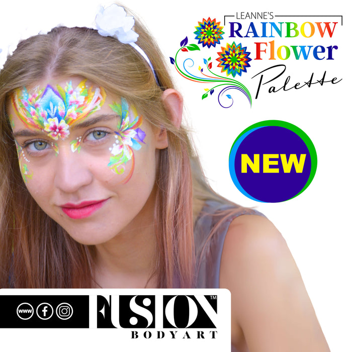 Fusion Body Art - Face Painting Palette - Leannes Rainbow Flower