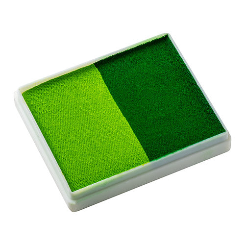 Tag face Paint Split Cake - Light Green / Mid Green